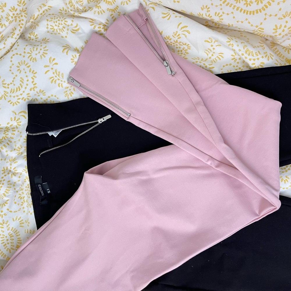 Forever 21 dress pants pink and black